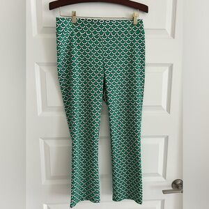 Mud Pie Mermaid Pull On Pants Green White Size M